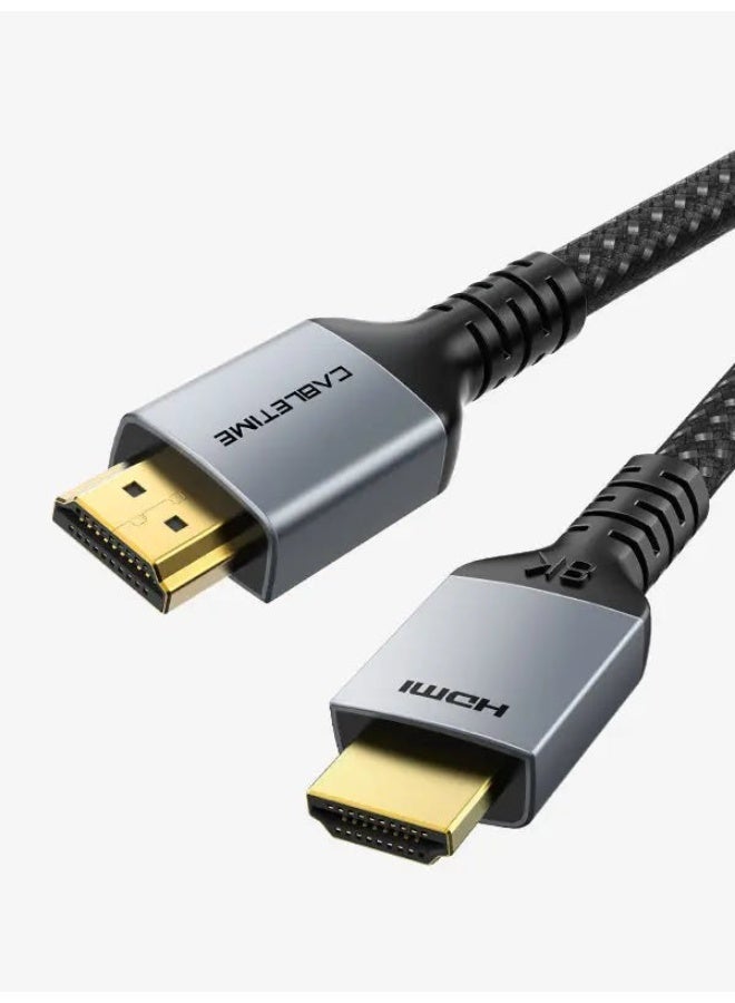 CABLETIME 8K HDMI 2.1 Cable 48Gbps Ultra High Speed Braided Cord, 4K 120Hz 144Hz, eARC HDR10 Dolby Vision, Compatible with PS5, Xbox Series X, Smart TV, Monitor, Projector - Image 2